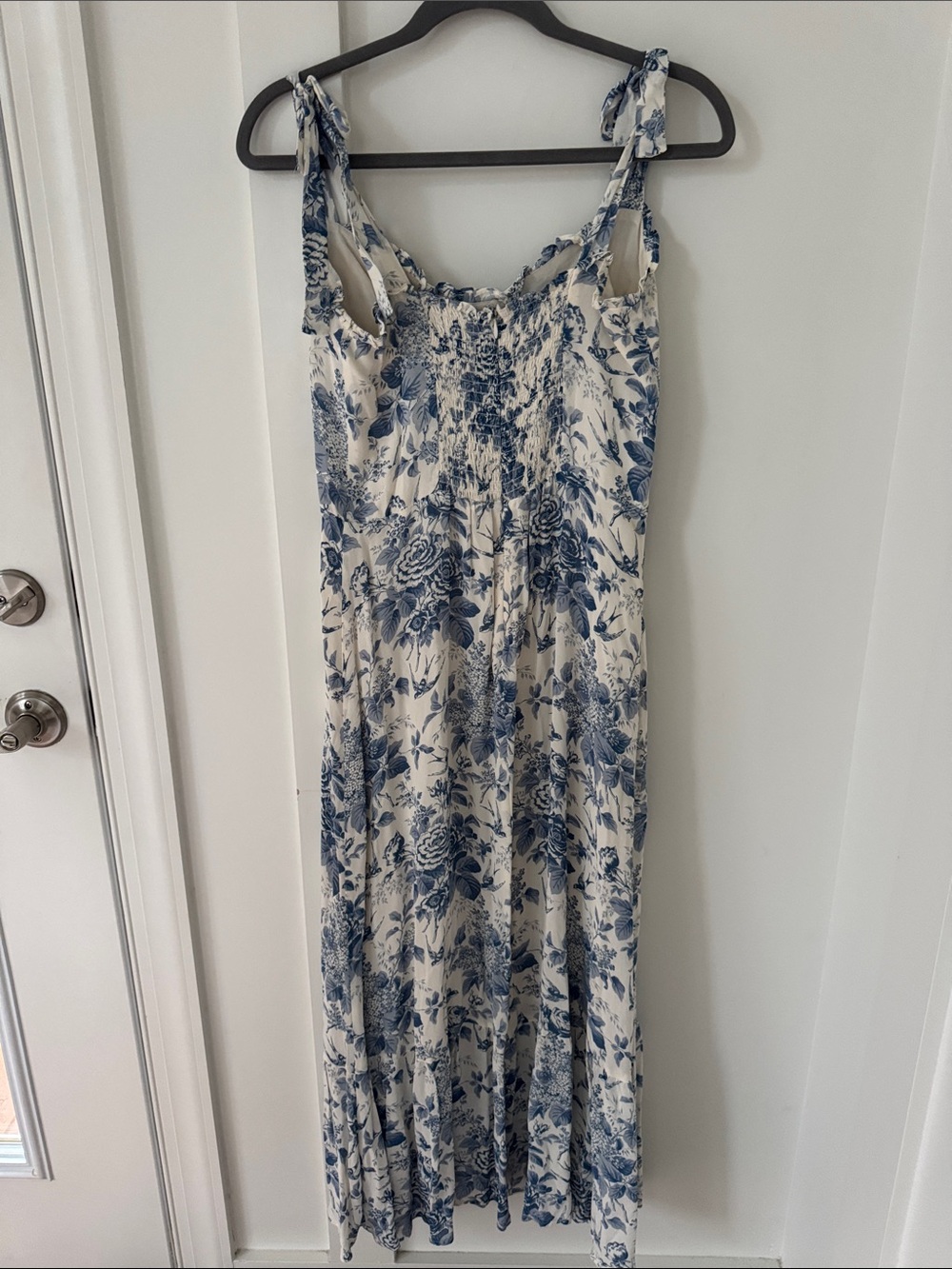 REFORMATION Blue White Floral Nikita Dress 10 - Picture 6 of 11